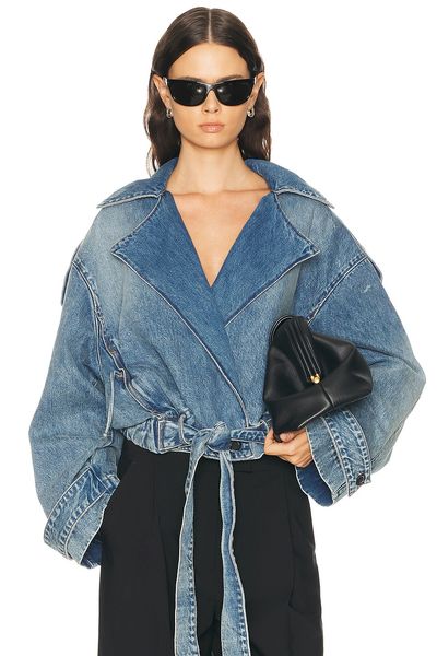 Brandon Maxwell Brandon Maxwell Regan Denim Trench Jacket