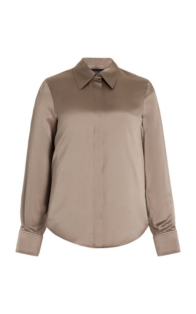Brandon Maxwell Brandon Maxwell Spence Silk ButtonDown Shirt