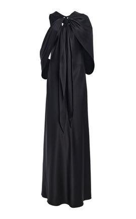 Brandon Maxwell Brandon Maxwell The Claudette ScarfDetailed Silk Maxi Dress
