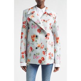 Brandon Maxwell Brandon Maxwell The Delaney Floral Virgin Wool & Silk Faille Tuxedo Jacket