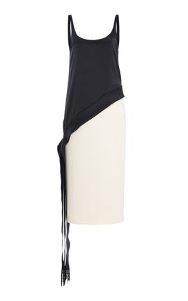 Brandon Maxwell Brandon Maxwell The Greta ScarfDetailed Stretch Crepe Midi Dress
