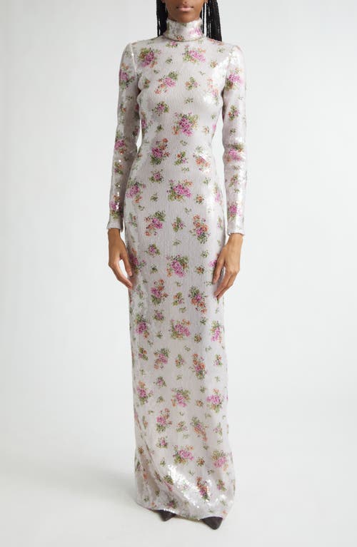 Brandon Maxwell Brandon Maxwell The Monet Long Sleeve Sequin Column Gown
