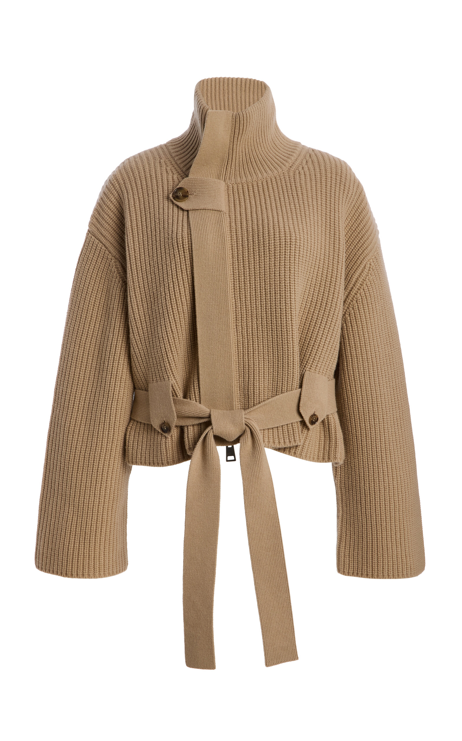 Brandon Maxwell - The Neal Belted RecycledCashmereBlend Sweater