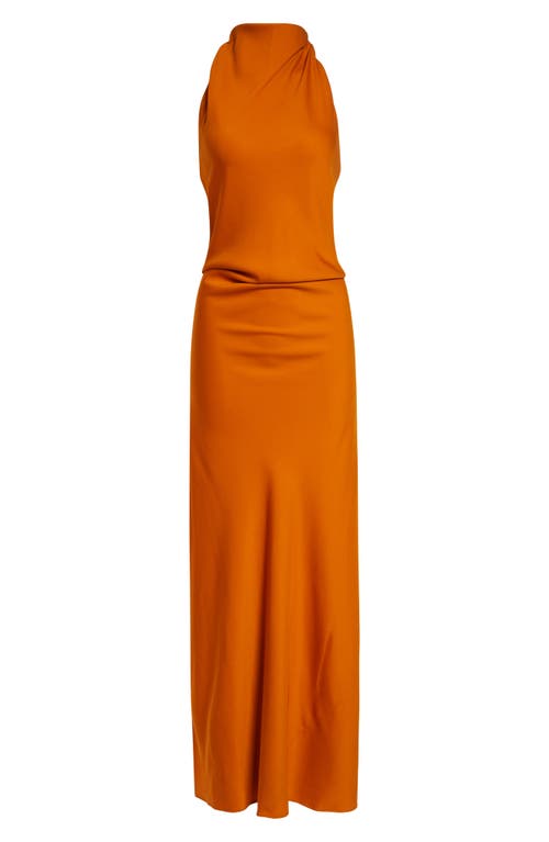 Brandon Maxwell Brandon Maxwell The Ophelia Halter Neck Stretch Crepe Gown