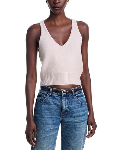 Brandon Maxwell Brandon Maxwell The Reese V Neck Cashmere Silk Tank Top