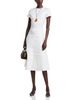 Brandon Maxwell Brandon Maxwell The Ridley Short Sleeve A Line Midi Dress - 2