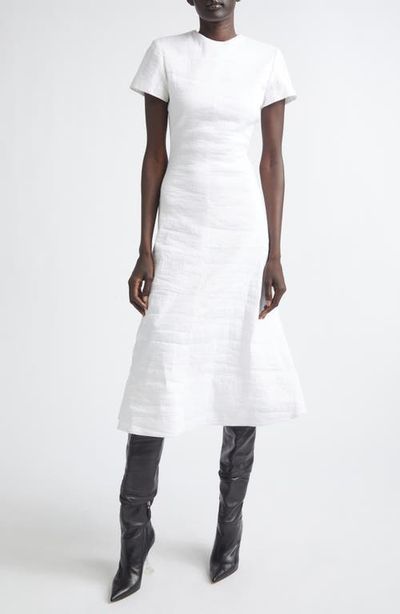 Brandon Maxwell Brandon Maxwell The Ridley Short Sleeve Midi Dress
