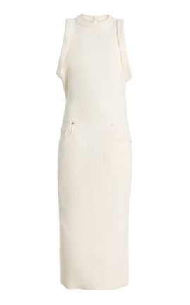 Brandon Maxwell Brandon Maxwell The Selene Matte Satin Column Dress