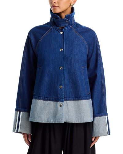Brandon Maxwell Brandon Maxwell The Wells Trapeze Cotton Denim Jacket