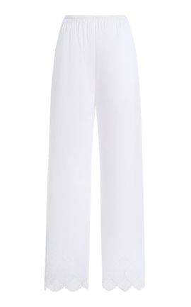 Brandon Maxwell Brandon Maxwell Wilder LaceDetail Cotton Cropped Pants