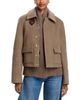 Brandon Maxwell Brandon Maxwell Wool Remi Funnel Neck Jacket - 3