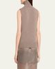 Brandon Maxwell Bruno Turtleneck Sleeveless Sweater - 3