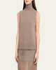 Brandon Maxwell Bruno Turtleneck Sleeveless Sweater - 4