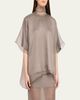 Brandon Maxwell Cali Scarf-Neck Silk Organza Blouse - 4