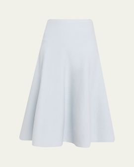 Brandon Maxwell Miller Structured Wool Midi Skirt