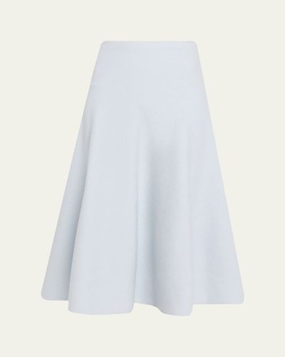 Brandon Maxwell Miller Structured Wool Midi Skirt