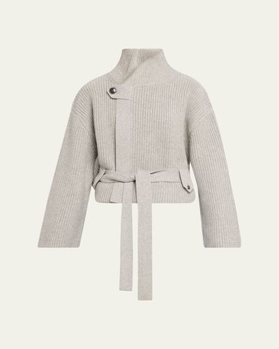 Brandon Maxwell Neal Cashmere Hidden Zip Sweater