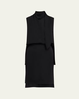 Brandon Maxwell Noa Sleeveless Blouson Dress