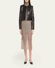 Brandon Maxwell Ryder Leather Cropped Box Jacket - 2