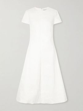 BRANDON MAXWELL The Ridley linen-blend midi dress