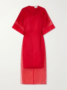 BRANDON MAXWELL The Zuri silk-organza midi dress