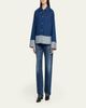 Brandon Maxwell Wells Trapeze Denim Jacket - 2