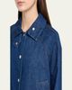 Brandon Maxwell Wells Trapeze Denim Jacket - 5