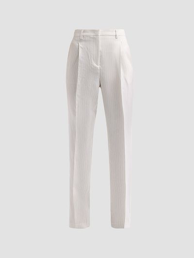Brandon Maxwell Women's The Anja Wool-Silk Trousers