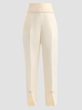 Brandon Maxwell Women's The Beatrix Wool-Silk Cummerbund Trousers