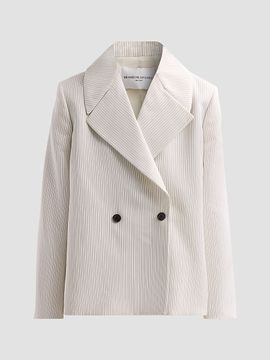 Brandon Maxwell Women's The Haven Trapeze-Fit Wool-Silk Blazer
