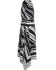 Brandon Maxwell Women's The Marin Striped Scarf Maxi Dress - 1