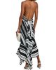 Brandon Maxwell Women's The Marin Striped Scarf Maxi Dress - 5