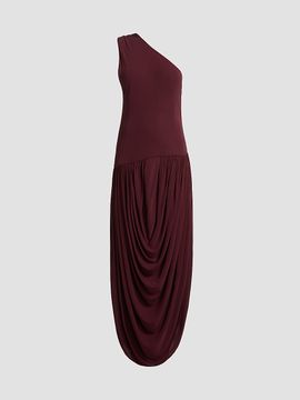 Brandon Maxwell Women's The Mila Draped One-Shoulder Maxi Dress