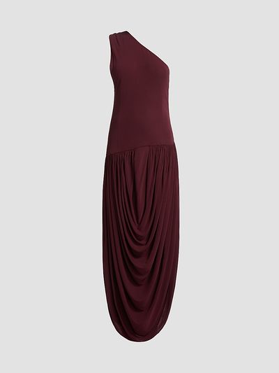 Brandon Maxwell Women's The Mila Draped One-Shoulder Maxi Dress