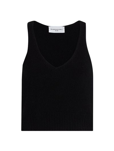Brandon Maxwell Women's The Reese V-Neck Knit Tank