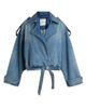 Brandon Maxwell Women's The Regan Denim Belted Trench Coat - 1