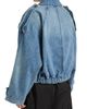 Brandon Maxwell Women's The Regan Denim Belted Trench Coat - 5