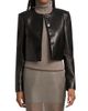 Brandon Maxwell Women's The Ryder Leather Jacket - 3