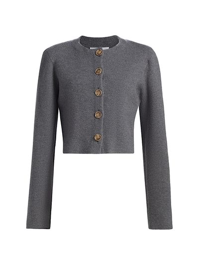 Brandon Maxwell Women's The Ryder Wool Knit Jacket