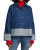 Brandon Maxwell Women's The Wells Trapeze Denim Jacket - 3