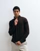 Brave Soul Brave Soul 1/4 zip knit sweater in brown - 1