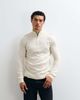 Brave Soul Brave Soul 1/4 zip knit sweater in stone-Neutral - 1