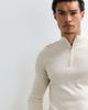 Brave Soul Brave Soul 1/4 zip knit sweater in stone-Neutral - 2