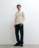 Brave Soul Brave Soul 1/4 zip knit sweater in stone-Neutral - 4