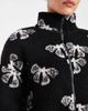 Brave Soul Brave Soul bow print full zip fleece in black and cream - 4