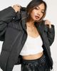 Brave Soul Brave Soul bunny hooded puffer jacket-Black - 1