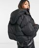Brave Soul Brave Soul bunny hooded puffer jacket-Black - 2