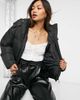 Brave Soul Brave Soul bunny hooded puffer jacket-Black - 3