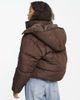 Brave Soul Brave Soul bunny hooded puffer jacket in chocolate brown - 2