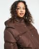 Brave Soul Brave Soul bunny hooded puffer jacket in chocolate brown - 3